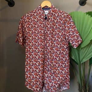 Zara Mens Shirt Small Floral Print